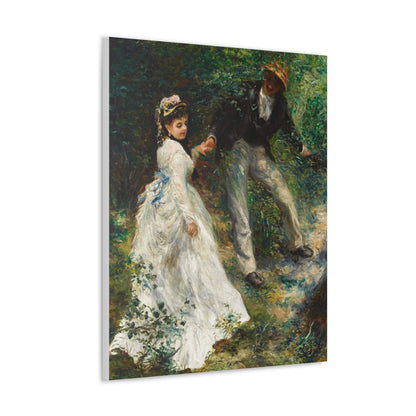 La Promenade (1870) by Pierre-Auguste Renoir - Canvas Gallery Wraps