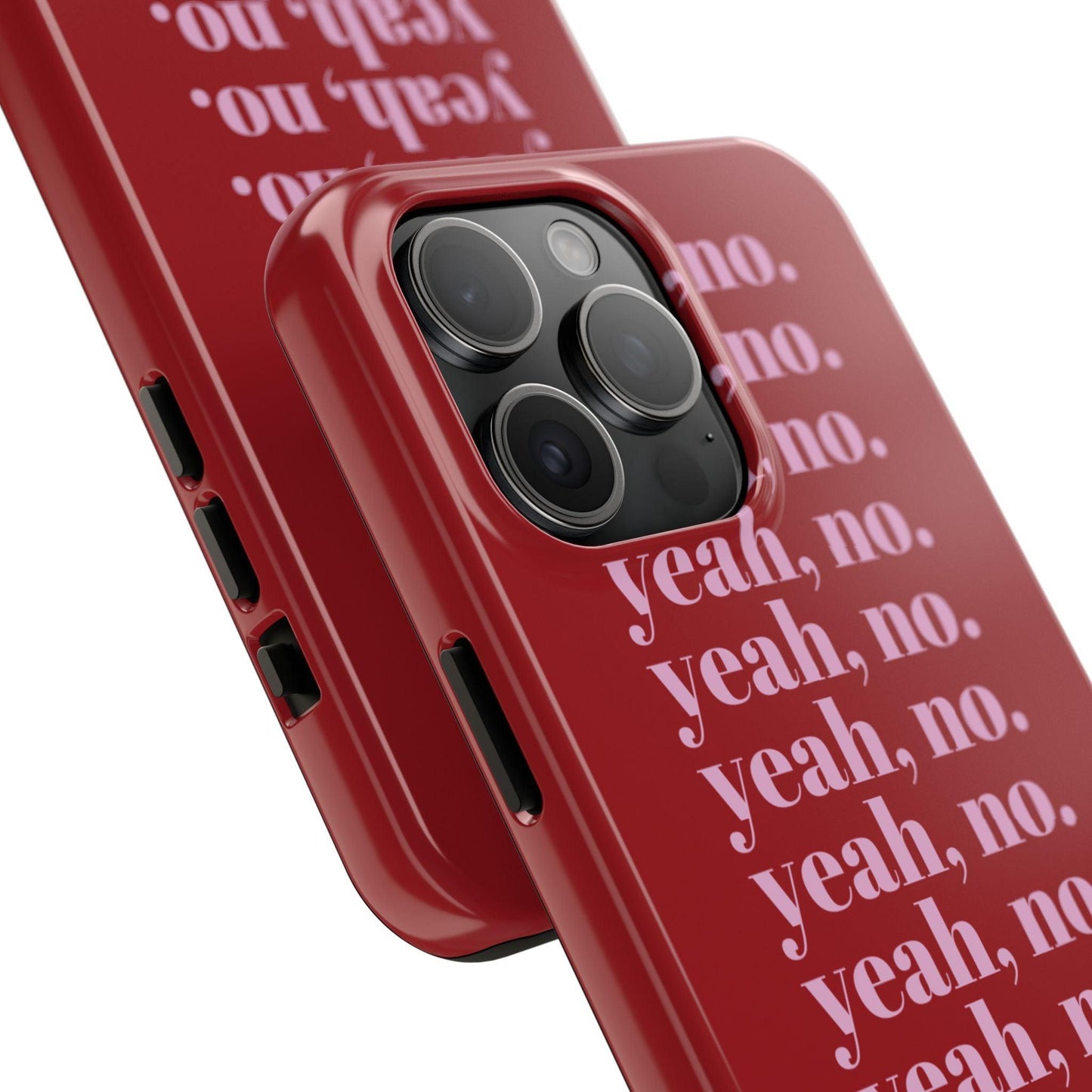 yeah, no. Quirky Tough iPhone Cases in red