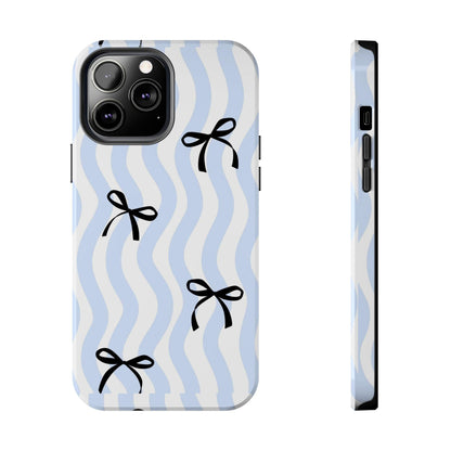 Bowtiful Blue Wavy Bliss Tough iPhone Cases