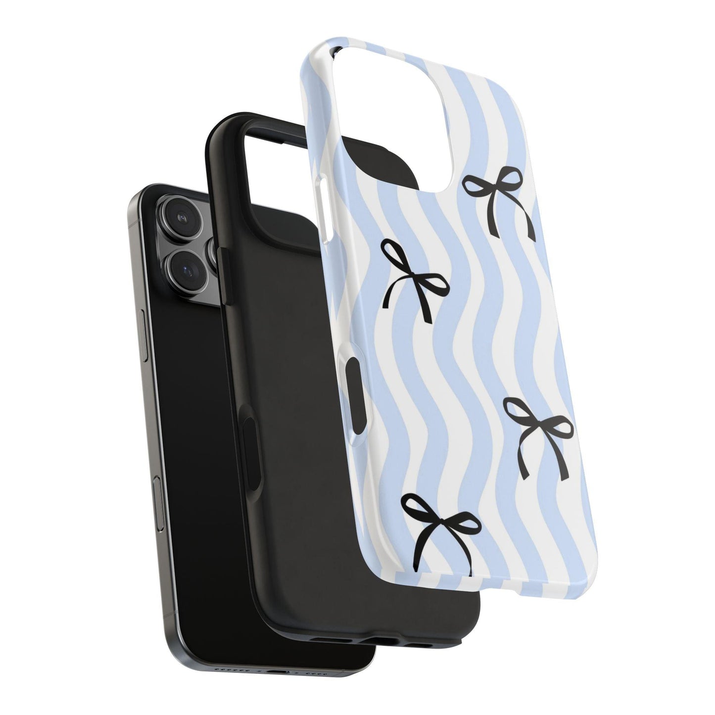 Bowtiful Blue Wavy Bliss Tough iPhone Cases