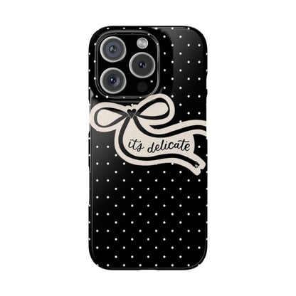 Polka Bow Elegance iPhone Cases