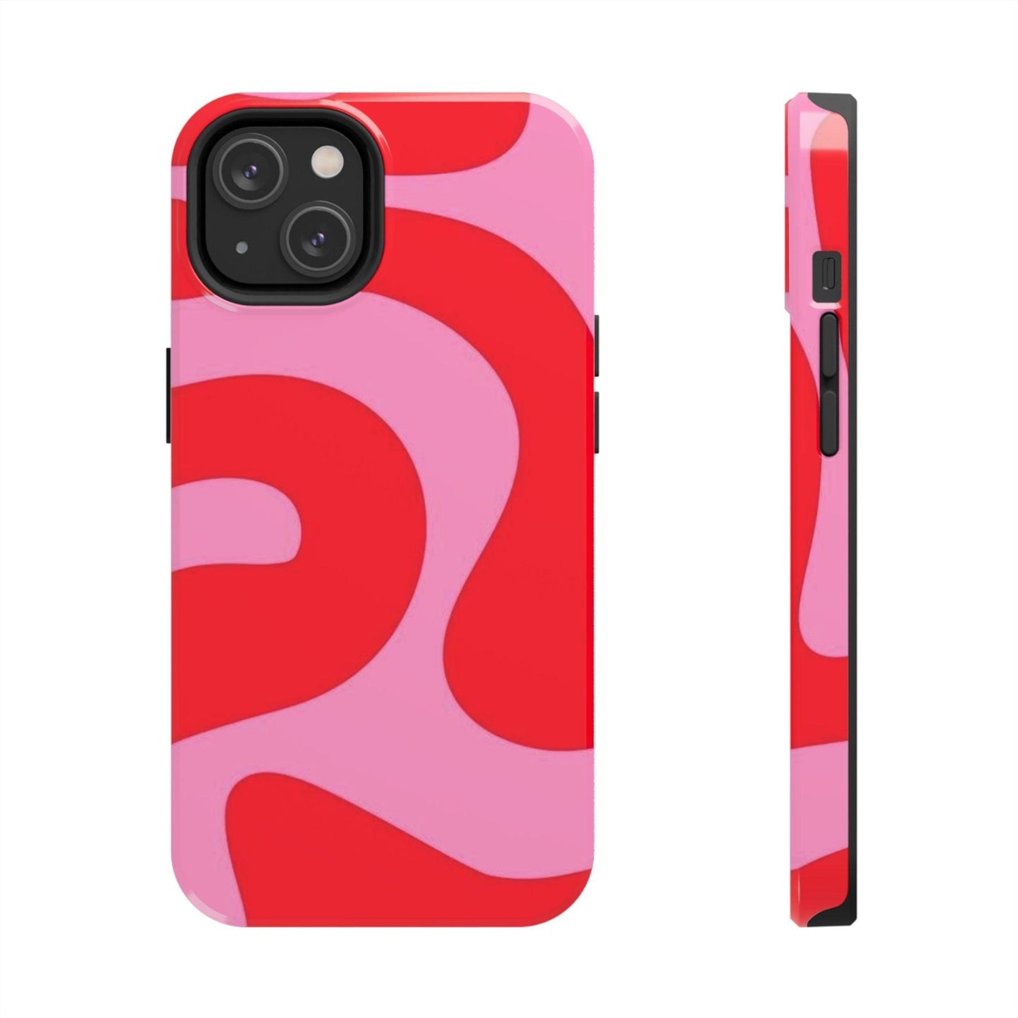 Pop Pink Swirls Tough iPhone Cases