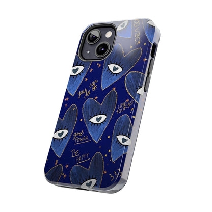 Lucky Midnight Blue Eyes Tough iPhone Cases