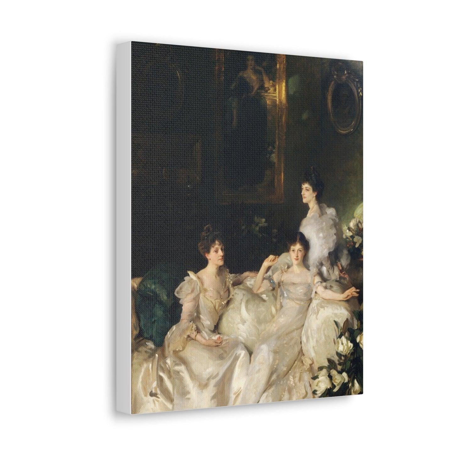 The Wyndham Sisters Lady Elcho, Mrs. Adeane, and Mrs. Tennant (1899) by John Singer Sargent - Canvas Gallery Wraps