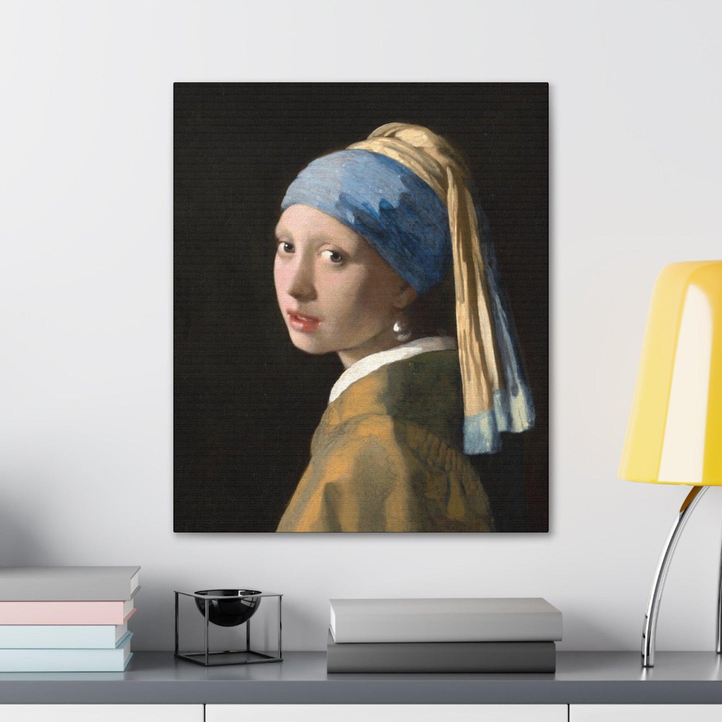 Girl with a Pearl Earring 1665 by Johannes Vermeer painting on a Canvas Gallery Wraps