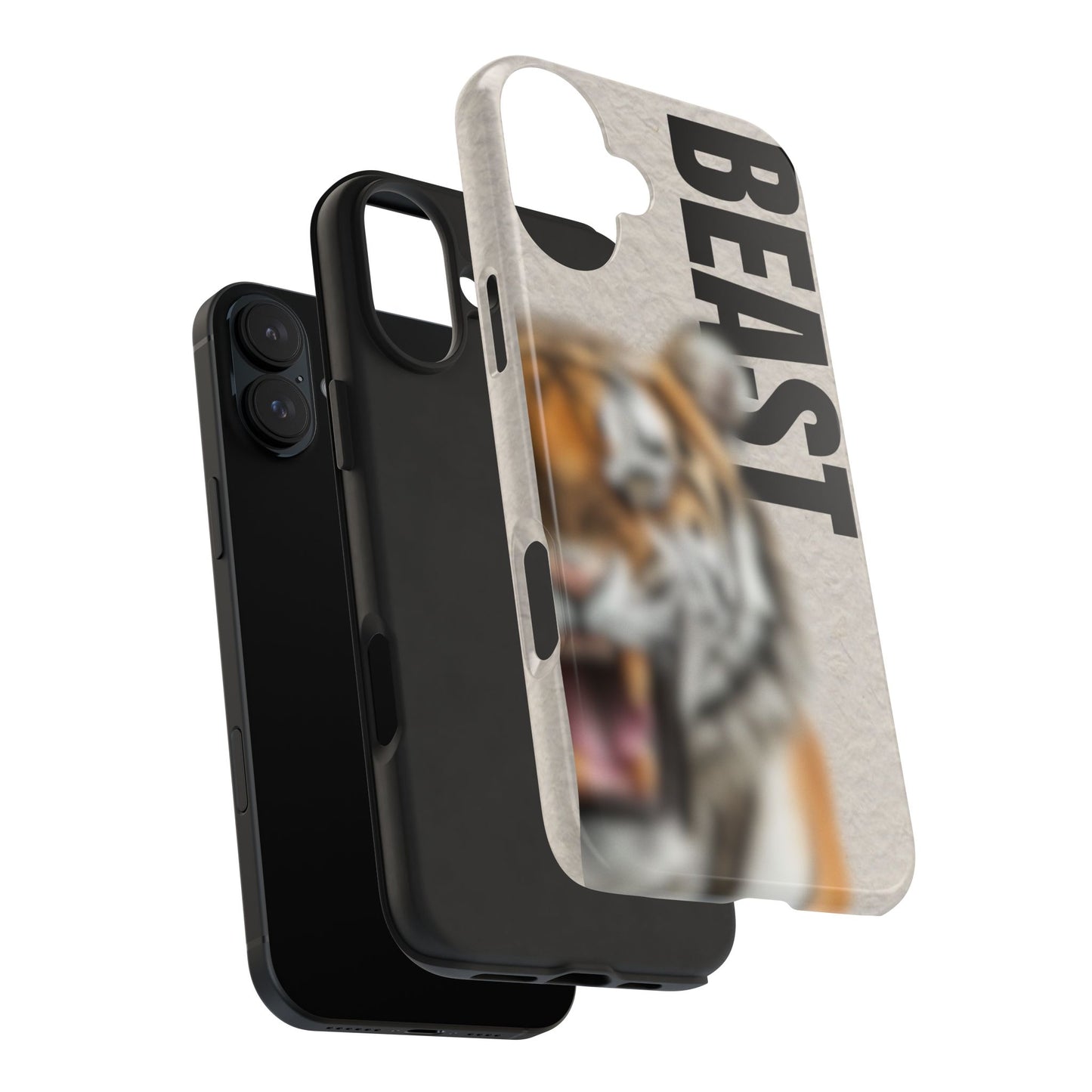 Beast Tough Phone Case - Fierce Tiger Design for Animal Lovers