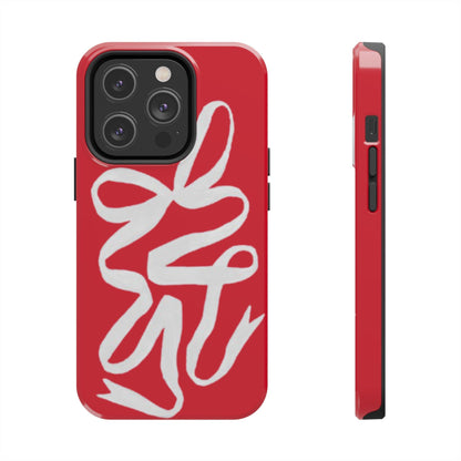 Bow Ribbon Red iPhone Cases