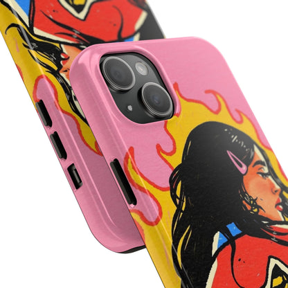 Fierce Femme Flames Tough iPhone Cases