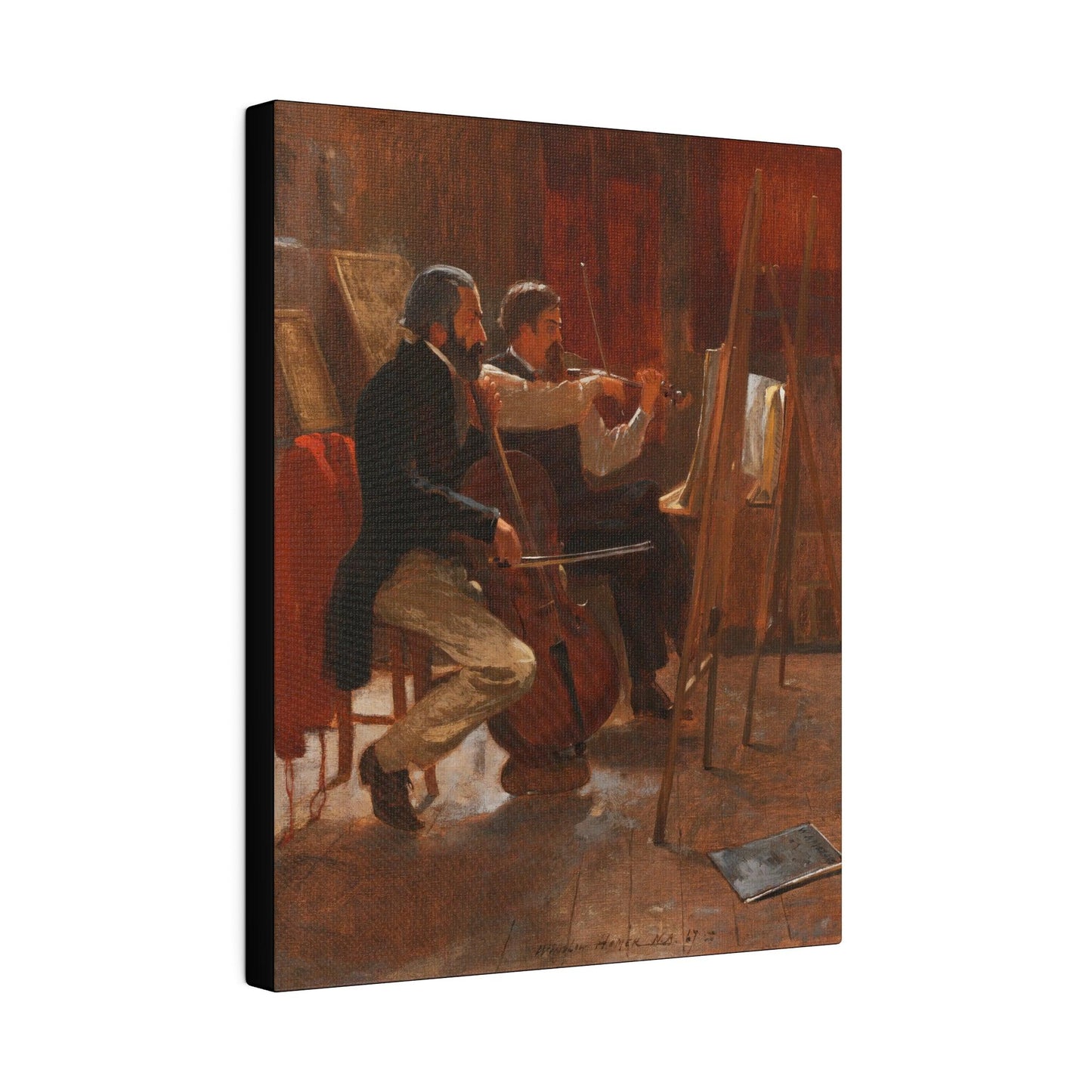 The Studio (1867) by Winslow Homer - Matte Canvas, Stretched, 0.75"