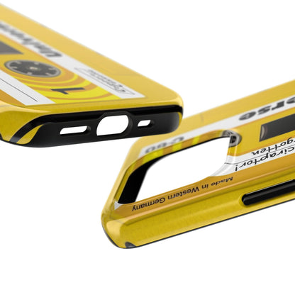 Retro Yellow Cassette Tape iPhone Cases