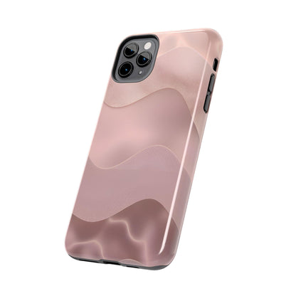 Blush Wave Satin Sandscape Tough iPhone Cases