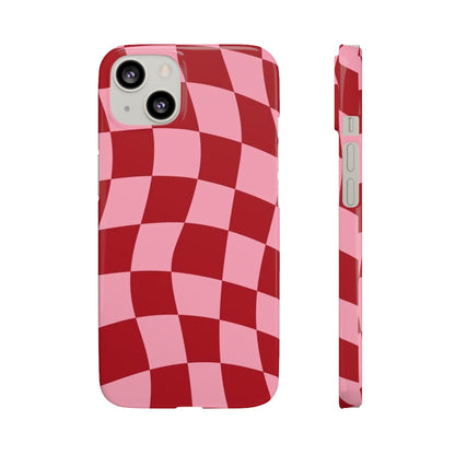 Twist & Check Red Snap iPhone Cases