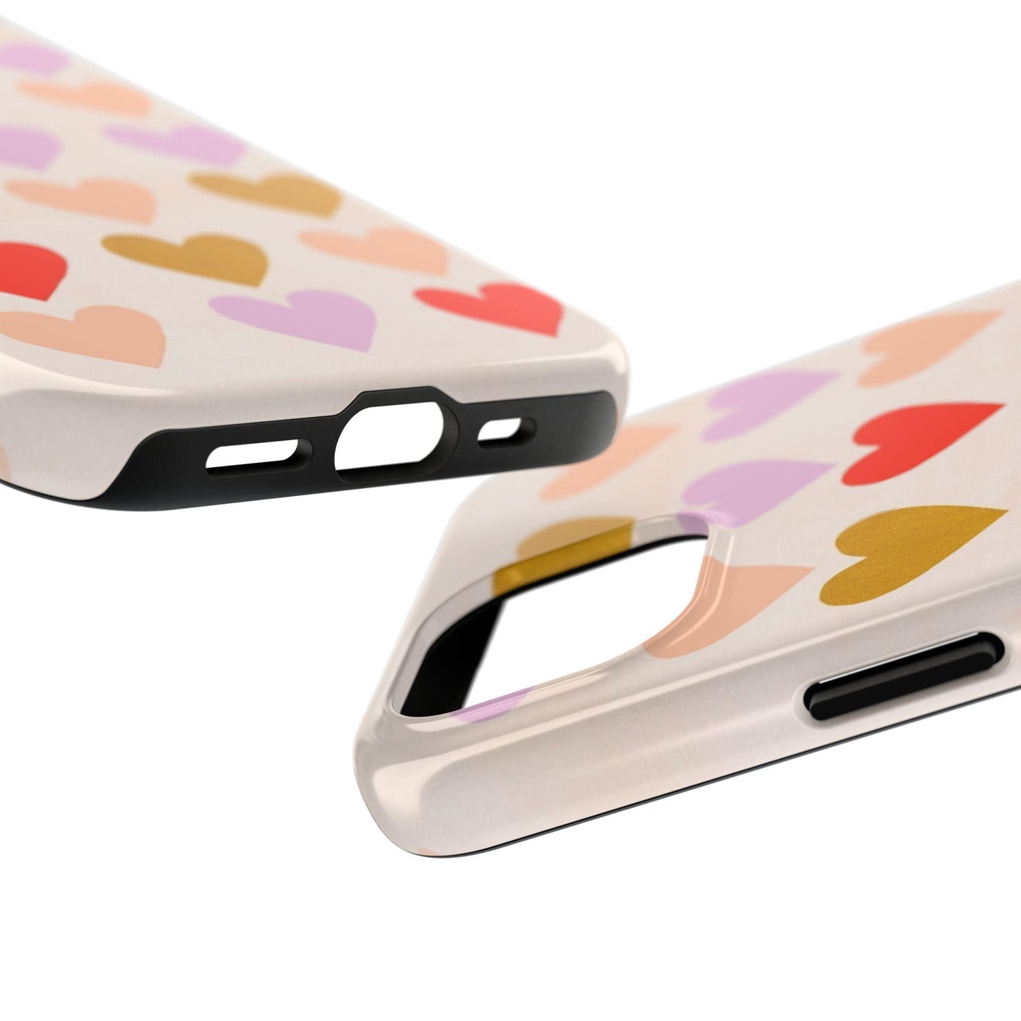 Cutesy Hearts Tough iPhone Cases