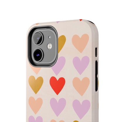 Cutesy Hearts Tough iPhone Cases