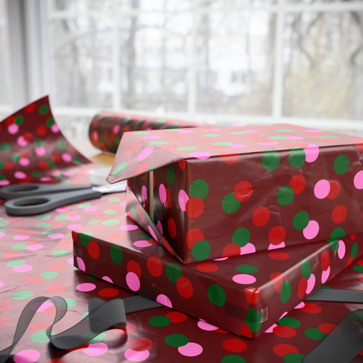 Holiday Confetti Wrapping Paper Roll