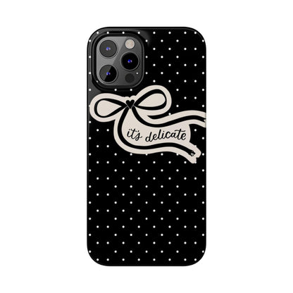 Polka Bow Elegance iPhone Cases