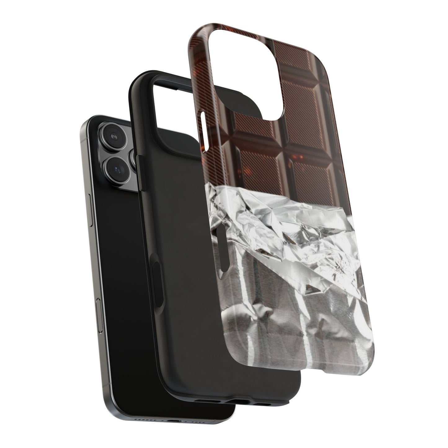 Chocolate with Silver Wrap iPhone Cases