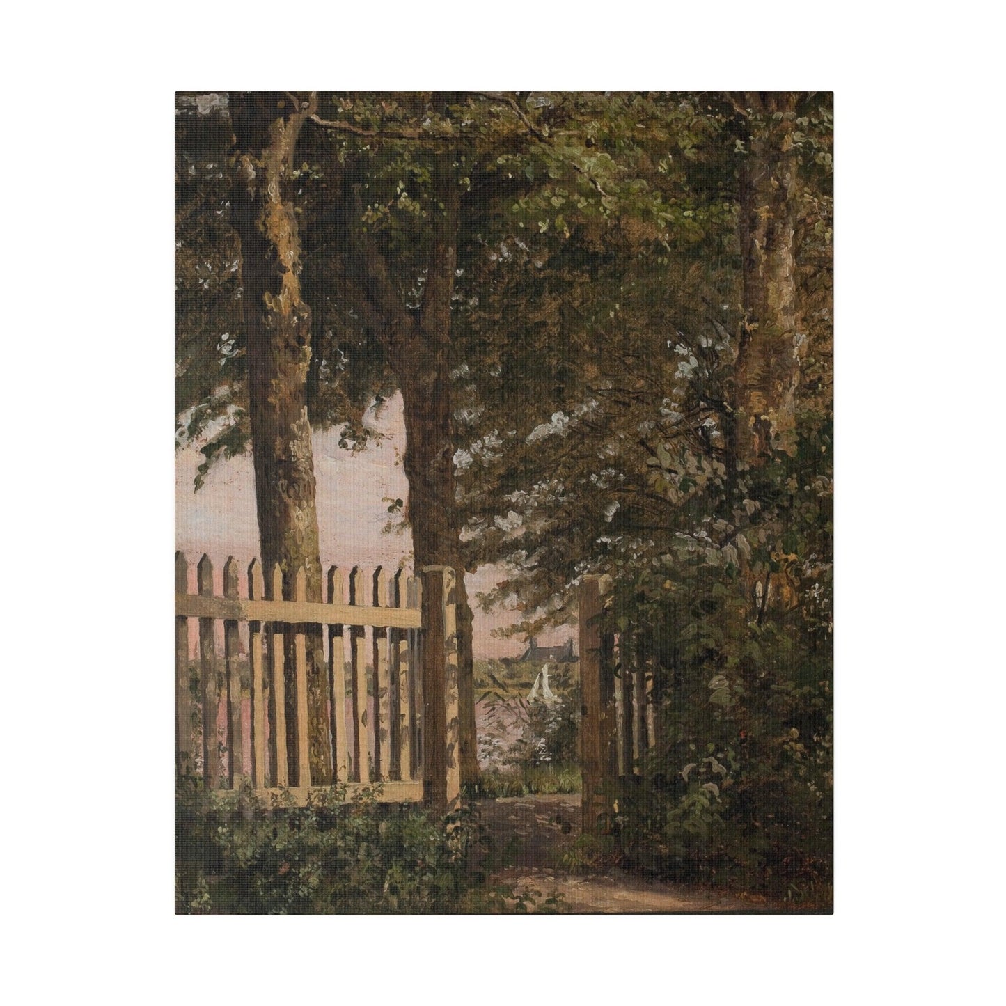 The Garden Gate of the Artist's Home at Blegdammen by Christen Købke - Matte Canvas, Stretched, 0.75"