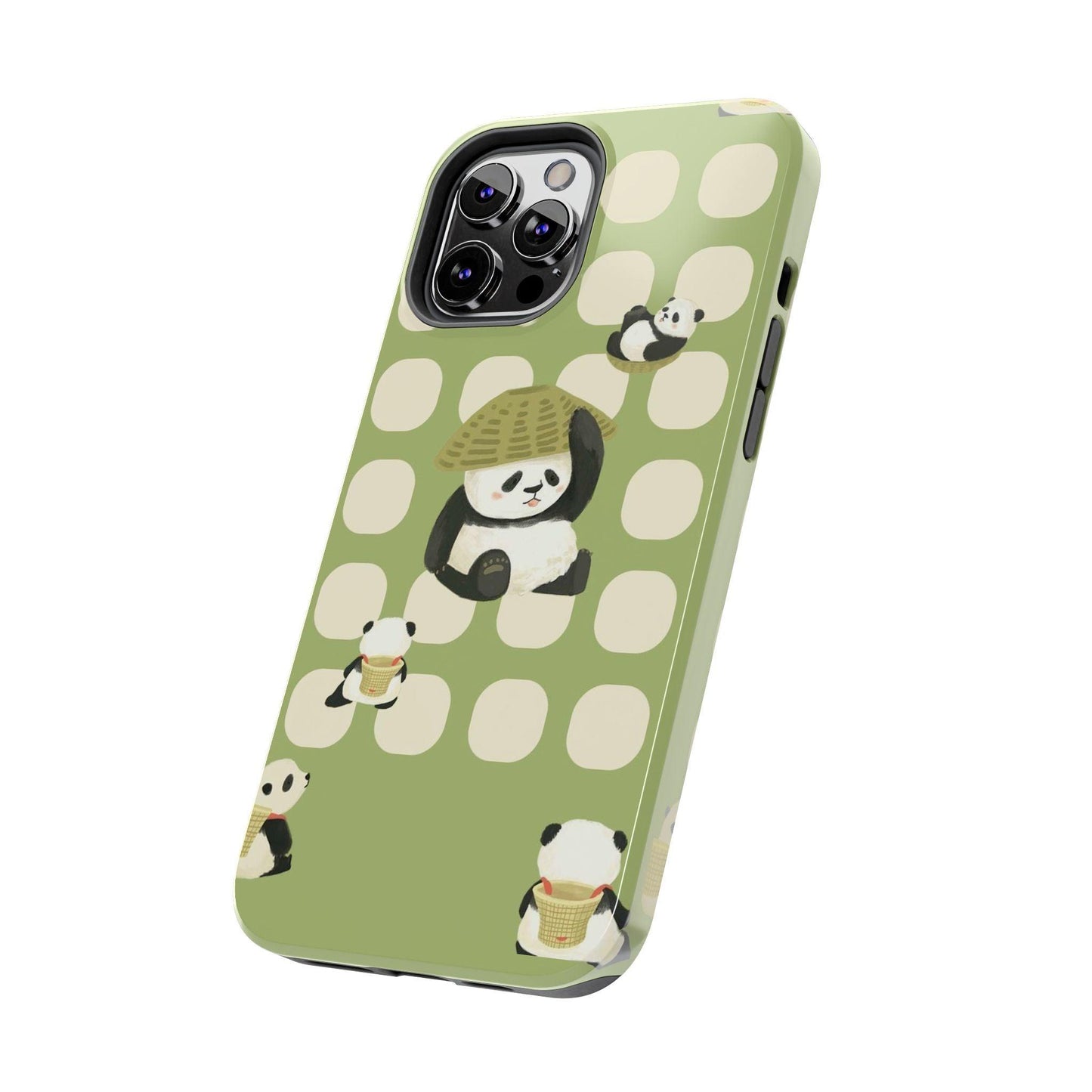 Bamboo Basket Pandas iPhone Cases