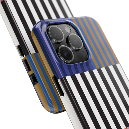 Striped Colorblock Symphony Tough iPhone Cases