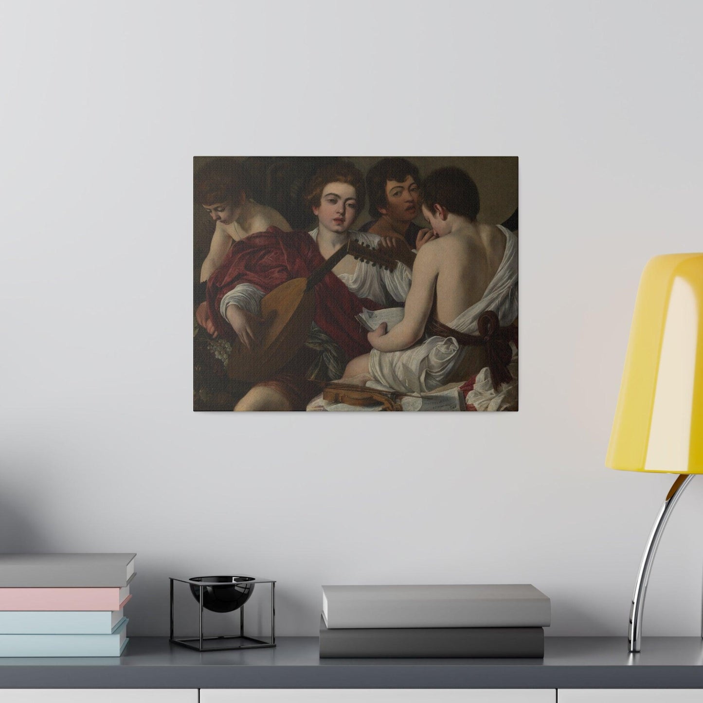 The Musicians by Caravaggio by Caravaggio (Michelangelo Merisi) - Matte Canvas, Stretched, 0.75"