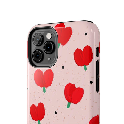 Floral Heart Aesthetic Tough iPhone Cases