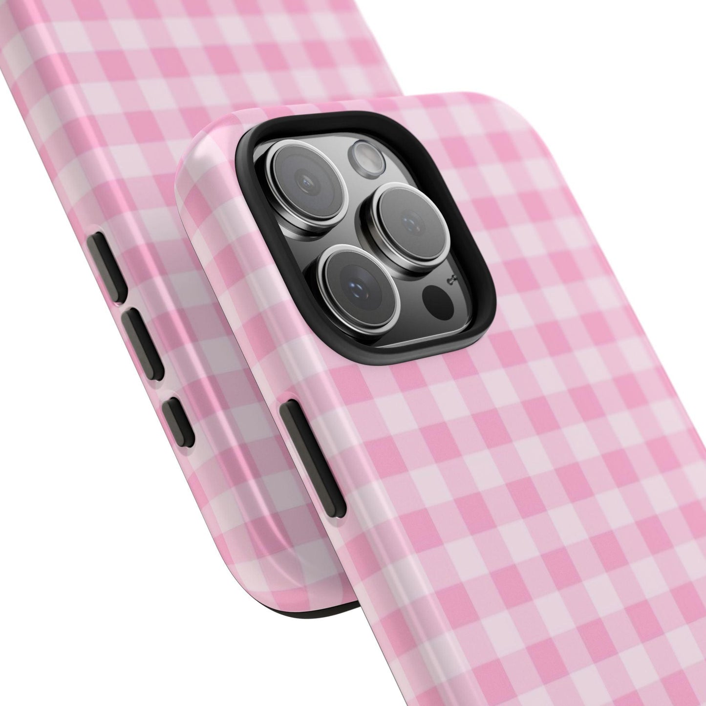 Pink Gingham Tough iPhone Cases