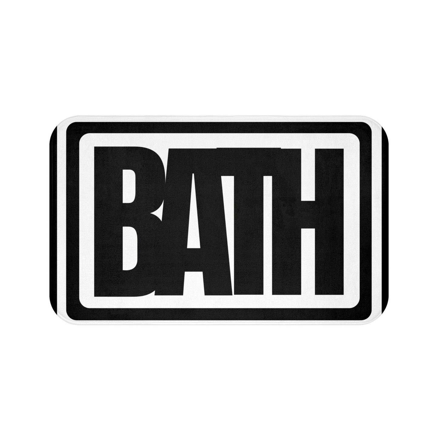 Minimalist Retro Bath Mat - Bath Mat in black and white