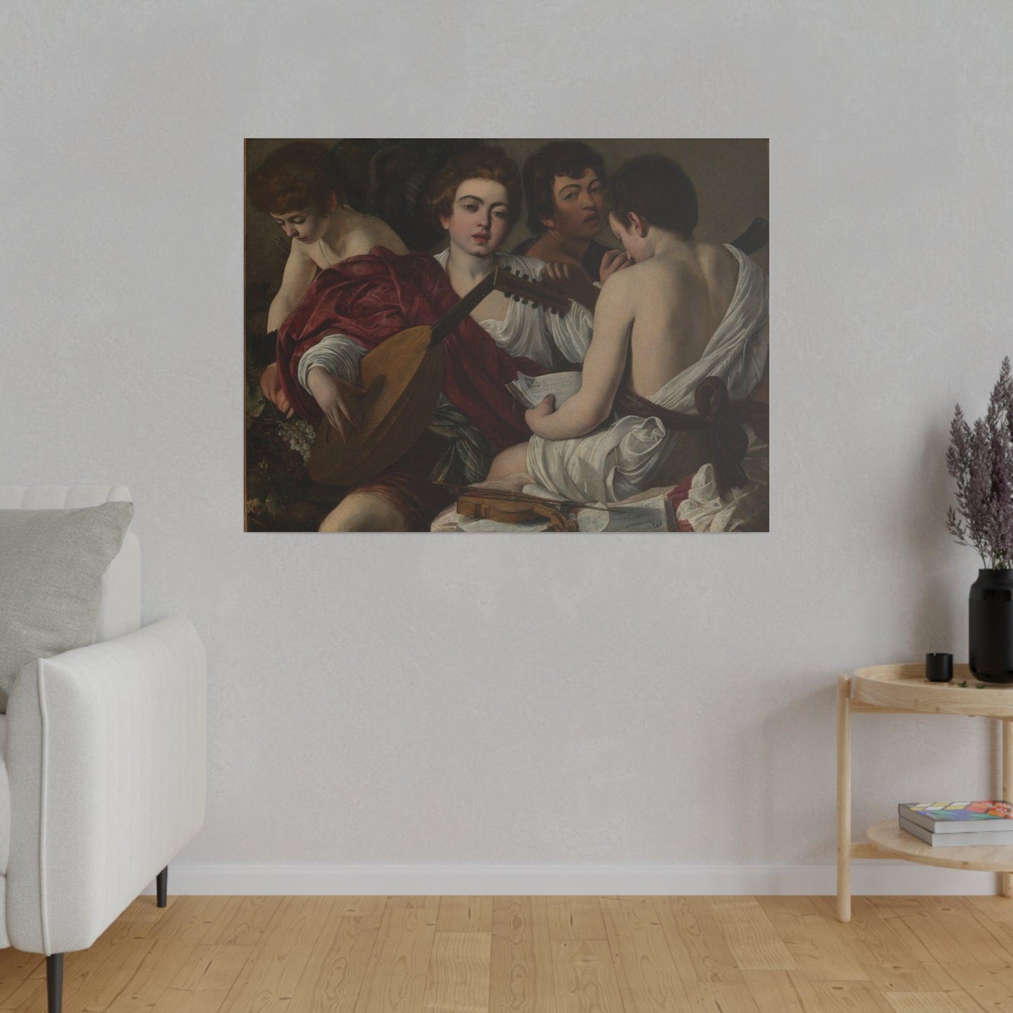 The Musicians by Caravaggio by Caravaggio (Michelangelo Merisi) - Matte Canvas, Stretched, 0.75"