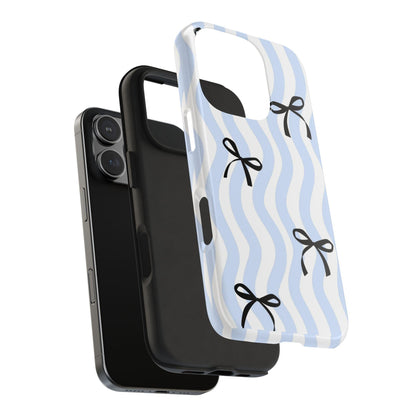 Bowtiful Blue Wavy Bliss Tough iPhone Cases