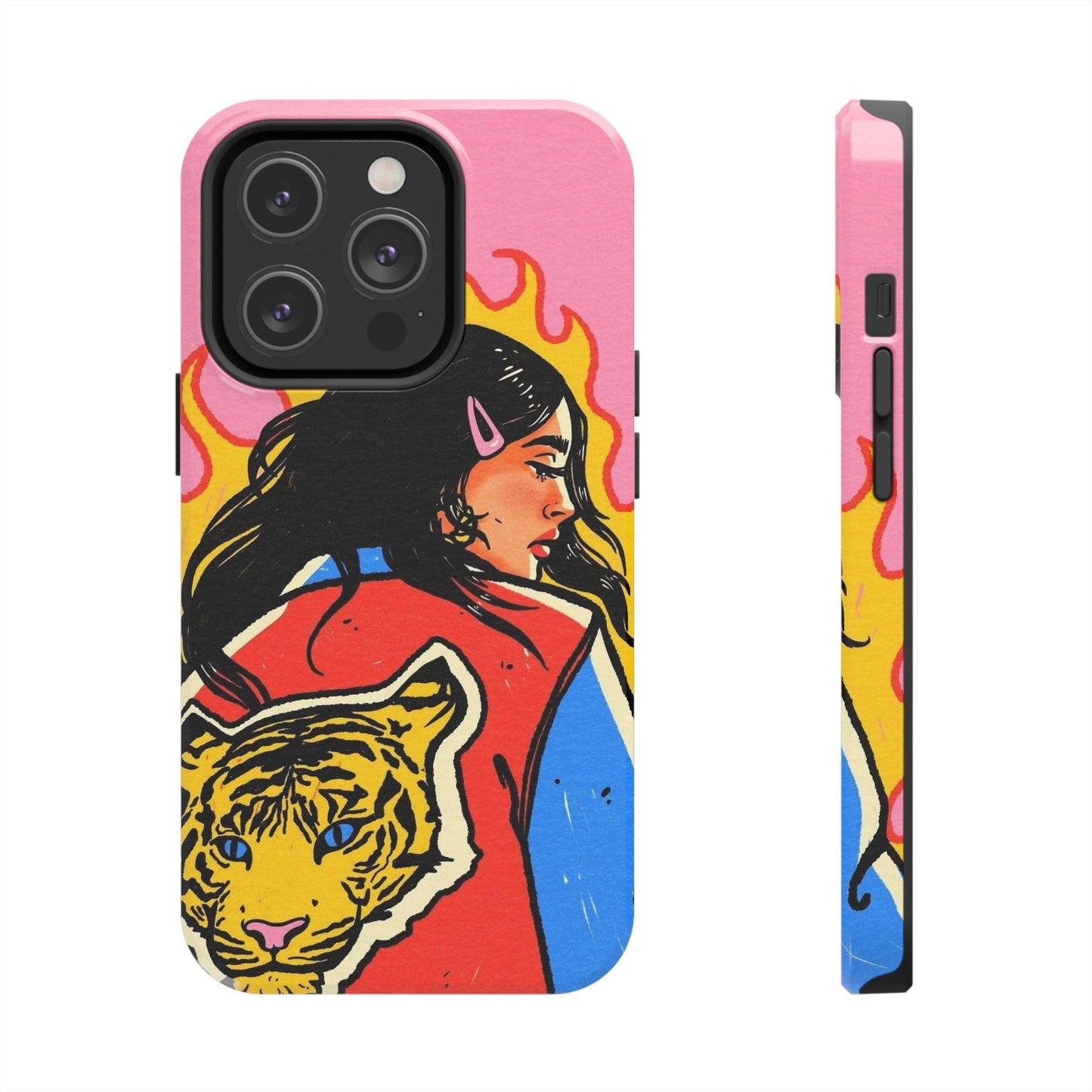 Fierce Femme Flames Tough iPhone Cases