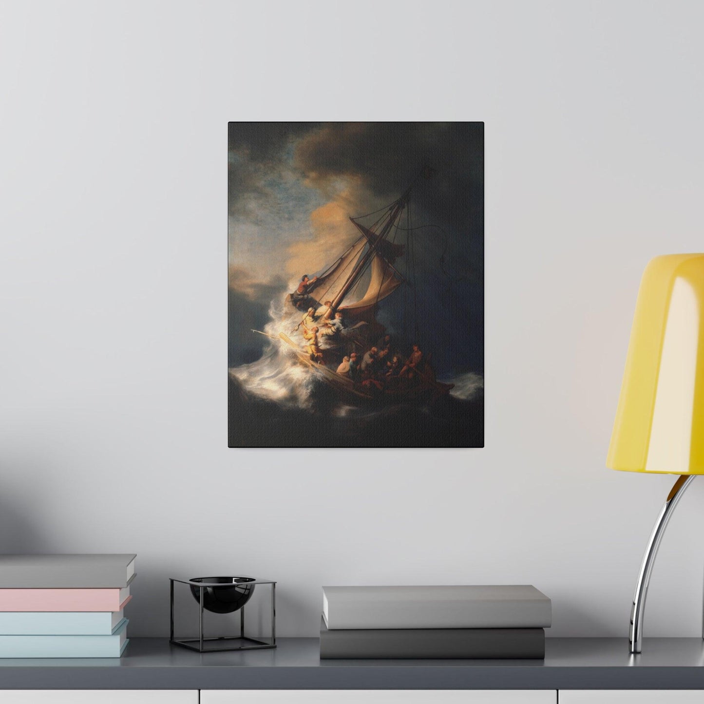 Rembrandt van Rijn's The Storm on the Sea of Galilee (1633) - Matte Canvas, Stretched, 0.75"