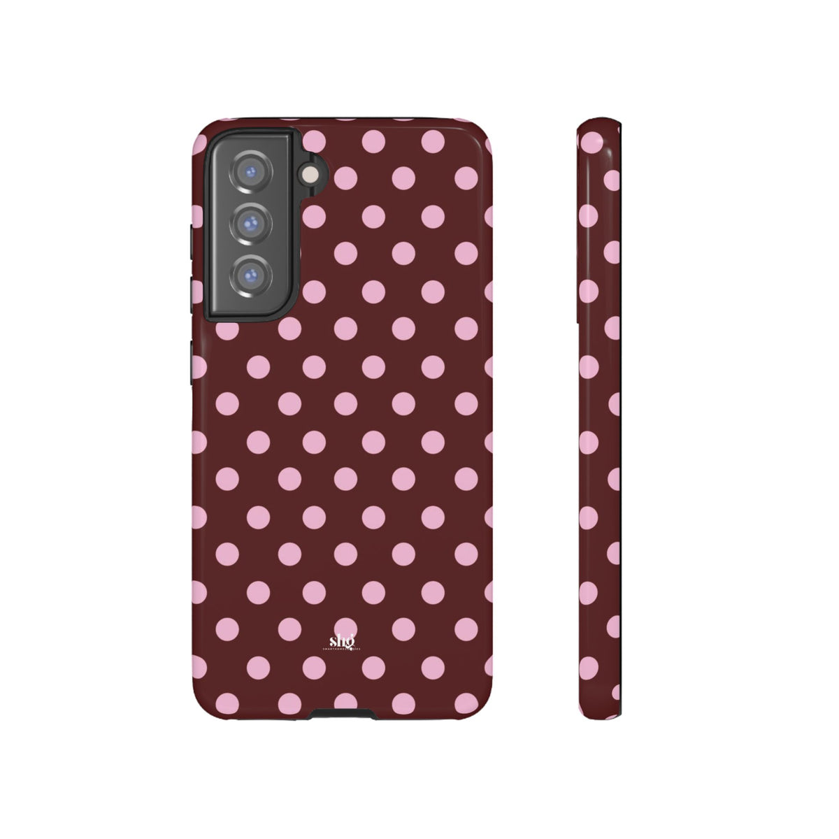 Burgundy Pink Polka Dot Phone Case