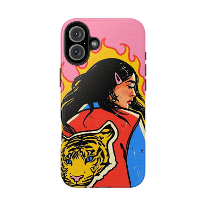 Fierce Femme Flames Tough iPhone Cases