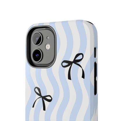 Bowtiful Blue Wavy Bliss Tough iPhone Cases