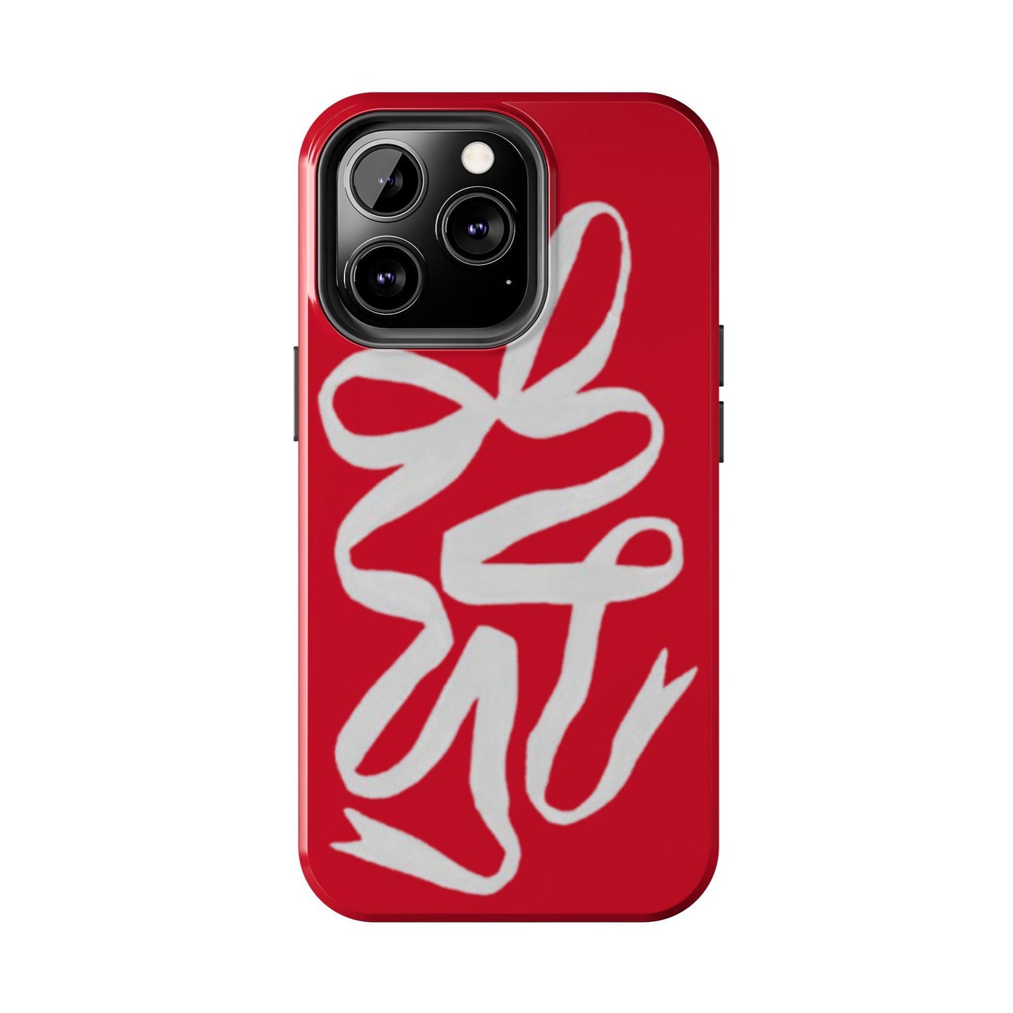 Bow Ribbon Red iPhone Cases