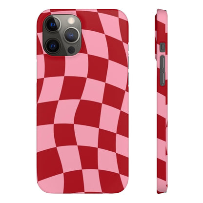 Twist & Check Red Snap iPhone Cases