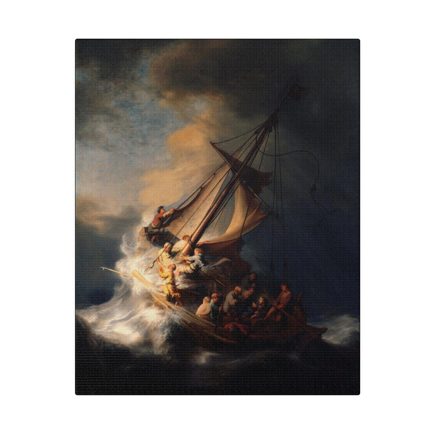 Rembrandt van Rijn's The Storm on the Sea of Galilee (1633) - Matte Canvas, Stretched, 0.75"