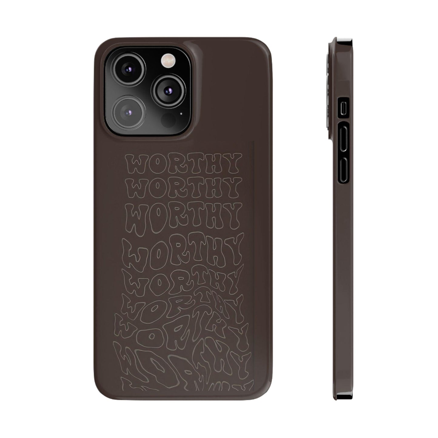 Worthy Brown Slim iPhone Cases