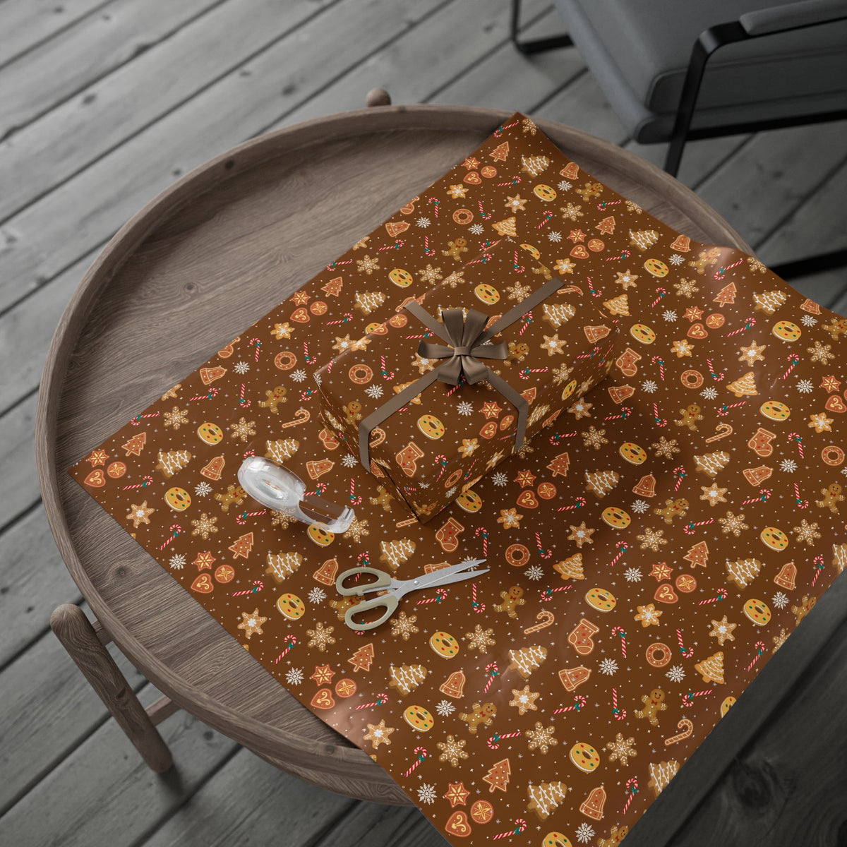 The Cookie Wonderland Brown Wrapping Paper Roll