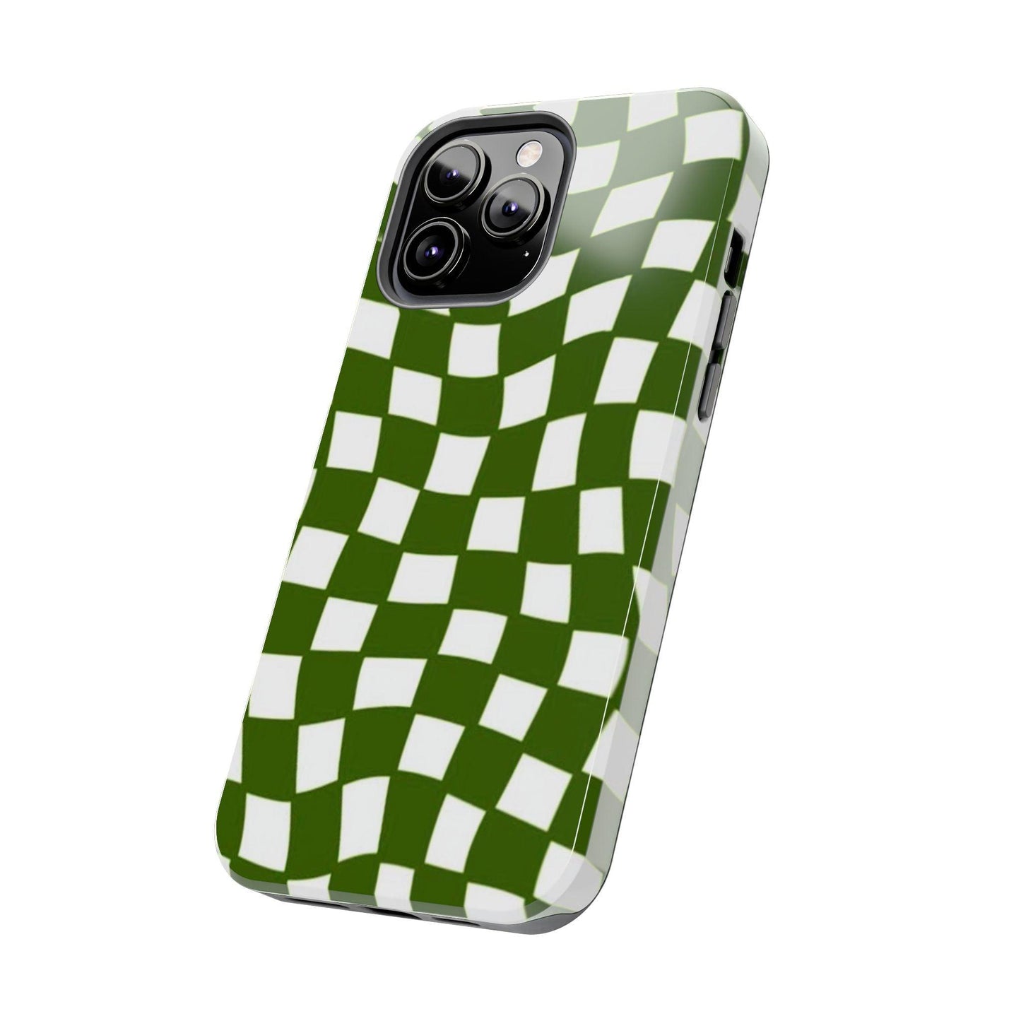 Green Checkmates Tough iPhone Cases