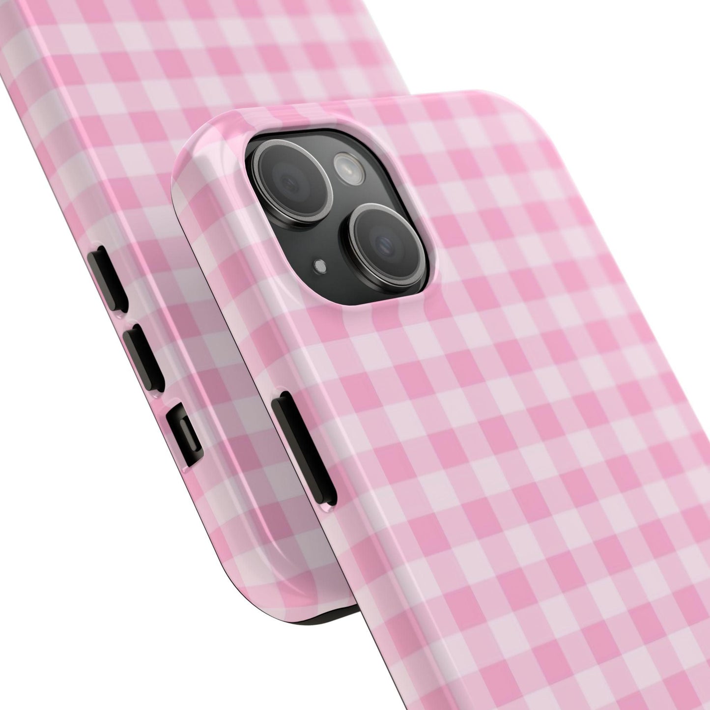 Pink Gingham Tough iPhone Cases