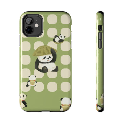 Bamboo Basket Pandas iPhone Cases