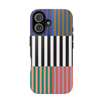 Striped Colorblock Symphony Tough iPhone Cases