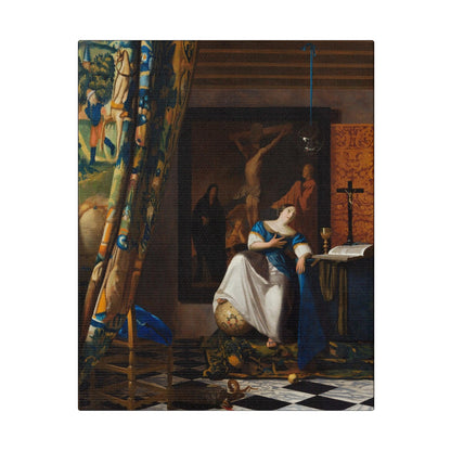 Allegory of the Catholic Faith circa 1670 by Johannes Vermeer on a Matte Canvas Stretched 0.75