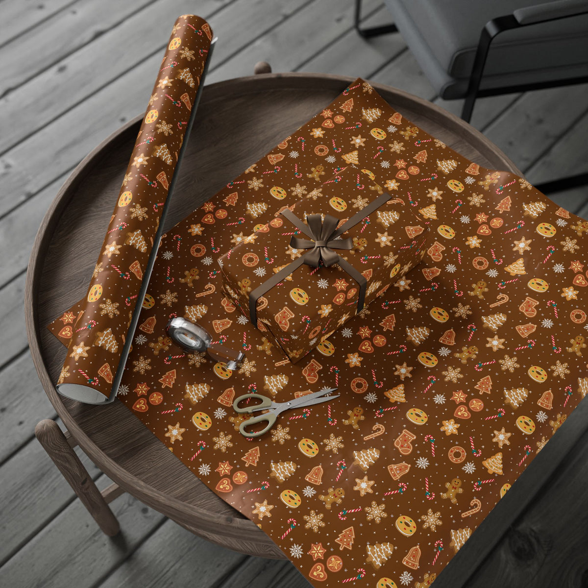 The Cookie Wonderland Brown Wrapping Paper Roll