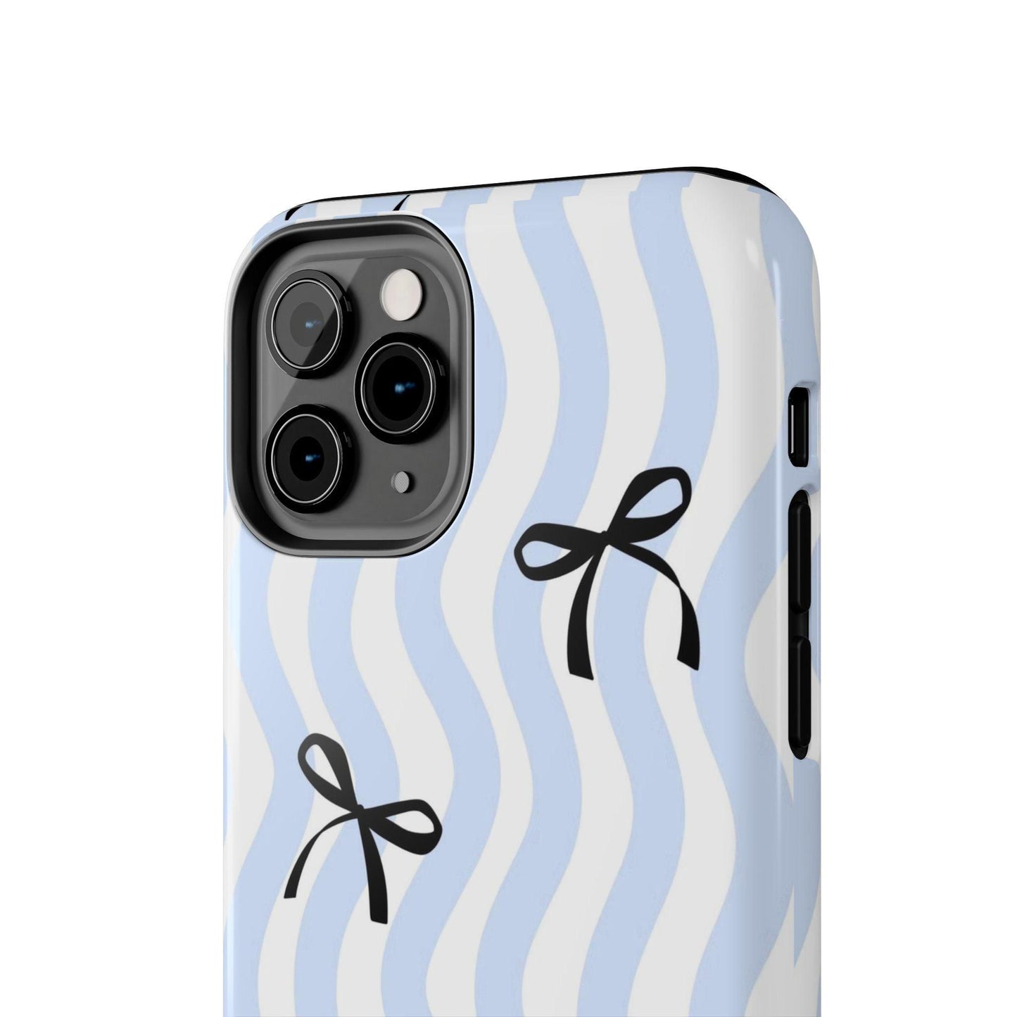 Bowtiful Blue Wavy Bliss Tough iPhone Cases