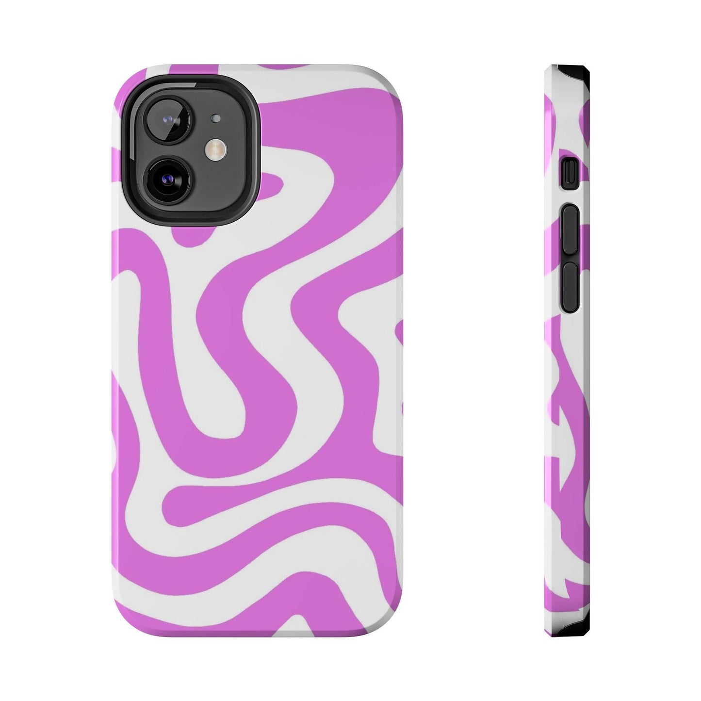 Lilac Swirl Fusion Tough iPhone Cases