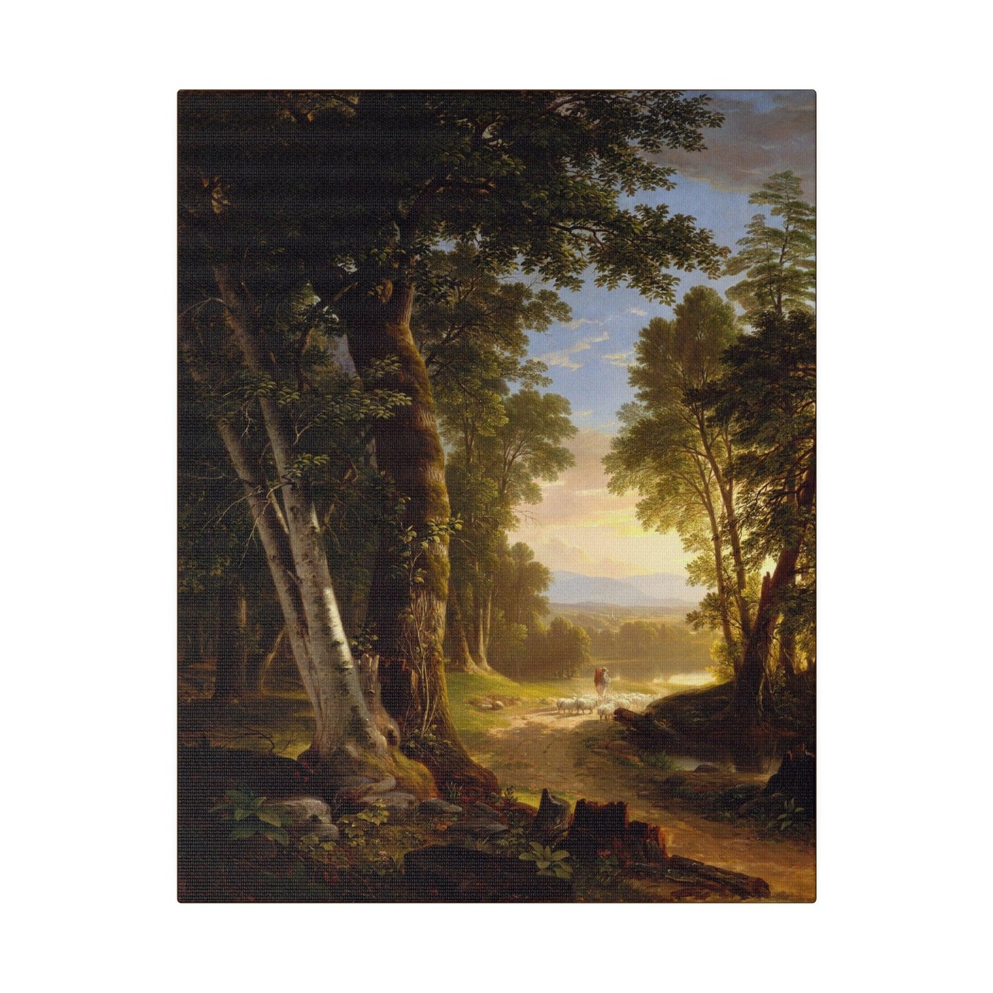 The Beeches by Asher Brown Durand on a Matte Canvas Stretched 0.75