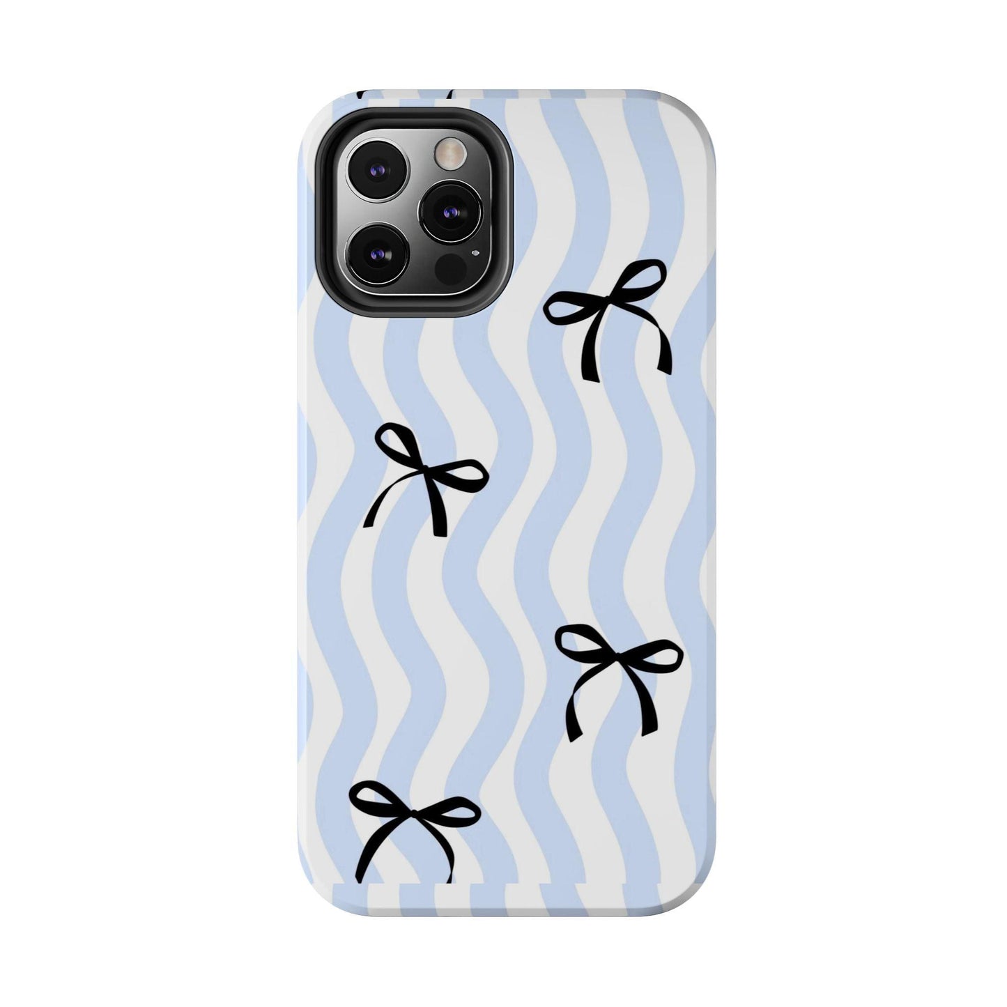 Bowtiful Blue Wavy Bliss Tough iPhone Cases